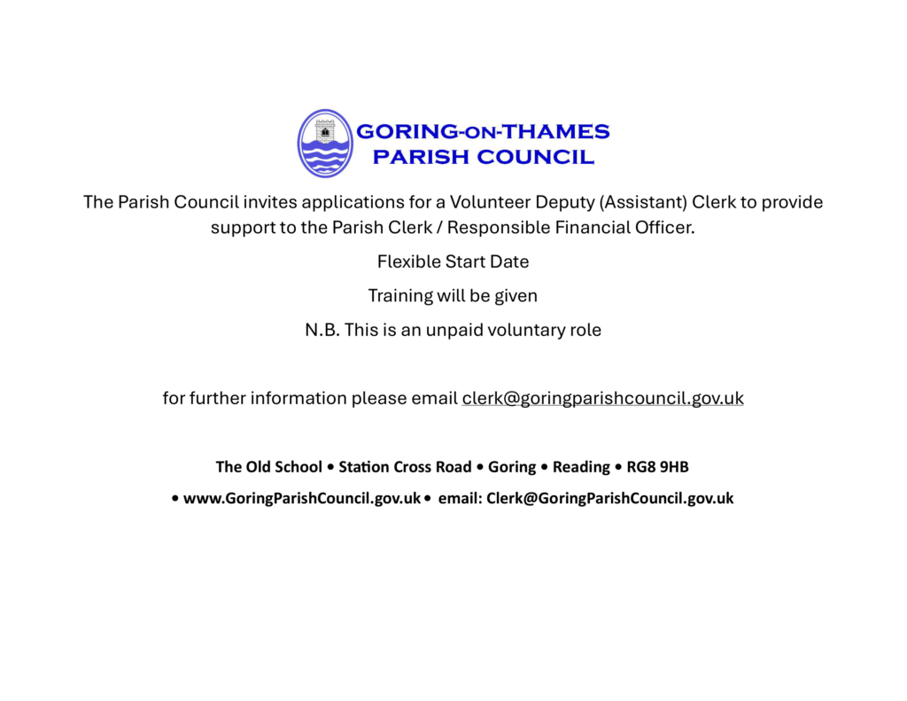 job advert for an unpaid volunteer deputy assistant clerk